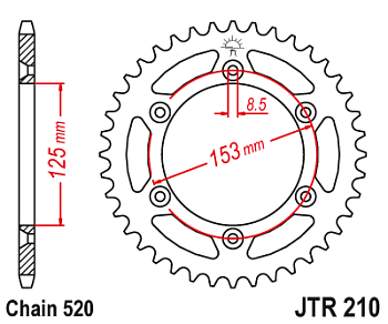 Звезда ведомая JTR210.52 SC