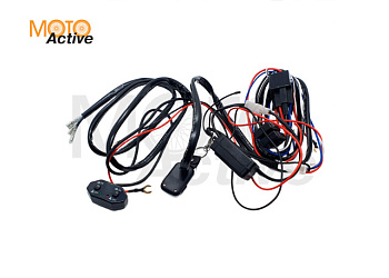 Комплект проводки для подключения 1-й дополнительной LED-фары (с кнопкой, реле 40А)