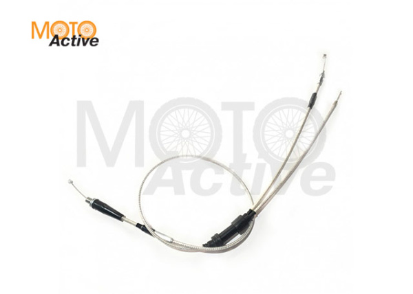 Трос газа двойной, для карбюратора PZ30. PZ27 с ускорителем армированный