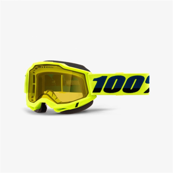 Очки 100% Accuri 2 Snowmobile Goggle Fluo Yellow /Yellow Vented Dual Lens