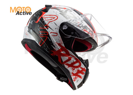Мотошлем LS2 FF353 Rapid Naughty, бело-красный