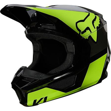 Мотошлем подростковый Fox V1 Revn Youth Helmet, Flow Yellow (2021)