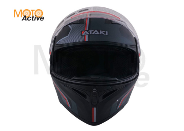 Шлем (модуляр) Ataki JK902 Shape, черный/серый глянцевый