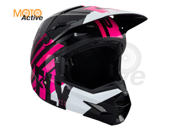 Шлем (кроссовый) FLY RACING KINETIC THRIVE, розовый/черный/белый (2021)