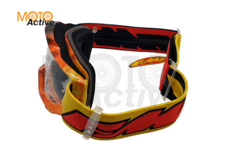 Детская маска кросс FMF Powerbomb Spark с прозрачной линзой