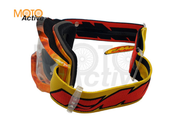 Детская маска кросс FMF Powerbomb Spark с прозрачной линзой