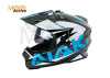 Шлем (мотард) Ataki JK802 Rampage, серый/синий глянцевый