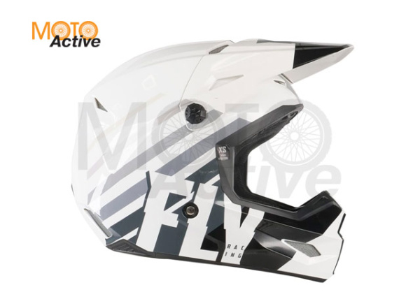 Шлем (кроссовый) FLY RACING KINETIC THRIVE, белый/черный/серый (2021)