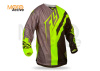 Футболка для мотокросса FLY RACING KINETIC DIVISION 2015 черная/серая/желтая