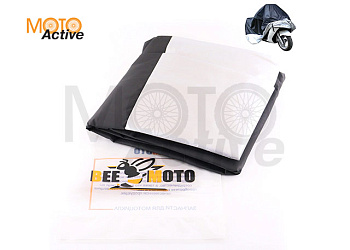 Чехол дождевик для мотоцикла и велосипеда (M-200*90*100см, черно-серый) "BEEZMOTO"