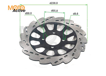 Диск тормозной передний CRF 250/KAYO K1/BSE J1/J2, 220 мм