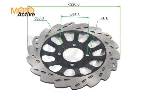 Диск тормозной передний CRF 250/KAYO K1/BSE J1/J2, 220 мм