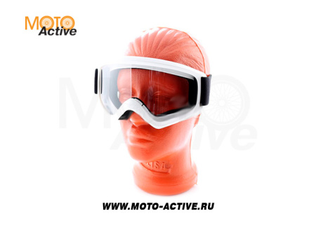 Очки для мотокросса SM-G39 белые глянцевые