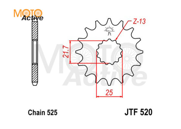 Звездочка ведущая JTF520.16
