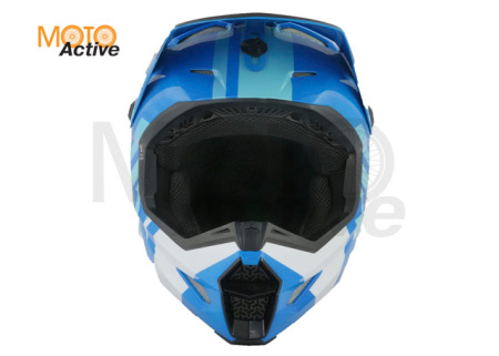 Шлем (кроссовый) FLY RACING KINETIC THRIVE, синий/белый (2021)