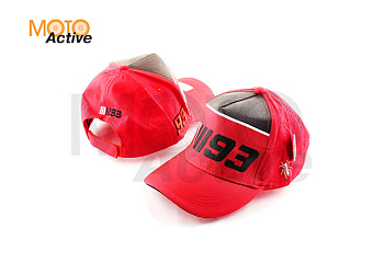 Бейсболка "93 MARC MARQUEZ" (красно-черн. 100% хлопок)