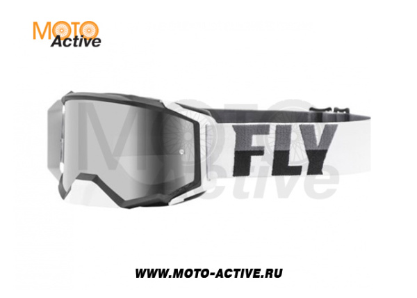 Очки для мотокросса детские FLY RACING ZONE (2021) черный-серебристый