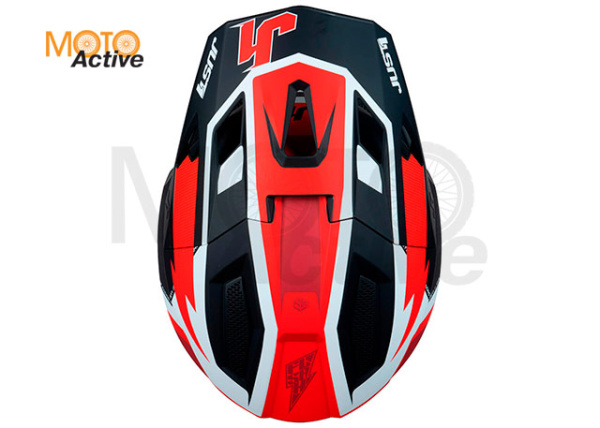 Шлем кроссовый JUST1 J40 FLASH (красный/белый матовый)