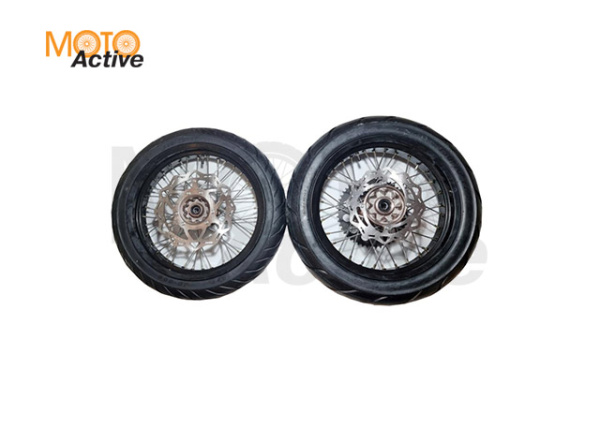 Колеса МОТАРД к-т ZR,Sport Pro, CRZ (диски алюм,шины 110/70-17, 130/70-17, зв. 520х50) оси 20/25