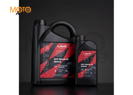 Моторное масло LAVR MOTO GT OFF ROAD 4T 10W-40, (1 л.)
