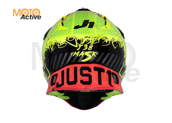 Шлем (кроссовый) JUST1 J38 MASK, Hi-Vis желтый/красный/черный глянцевый