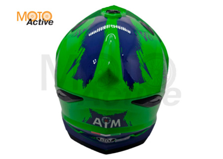 Шлем детский AiM JK802Y Green/Blue