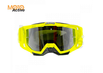 Очки для мотокросса JUST1 IRIS PULSAR желтые с прозрачной линзой