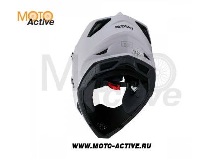 Шлем (кроссовый) Ataki JK801 Solid, белый глянцевый