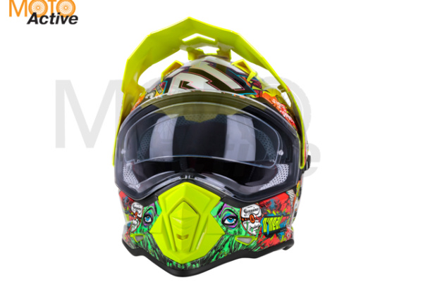 Шлем кроссовый со стеклом O'NEAL Sierra Crank V.22, разноцветный