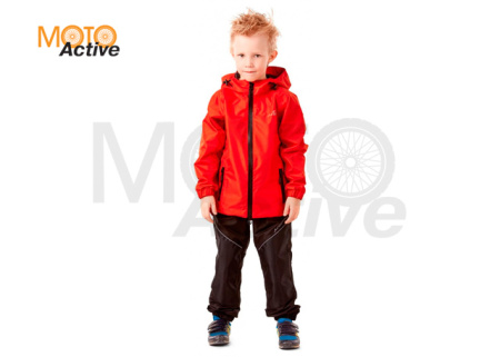 Детский комплект дождевой (куртка, брюки) EVO Kids RED (мембрана)