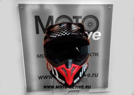 Шлем (кроссовый) JUST1 J39 Rock, черный/красный/белый матовый (2021)