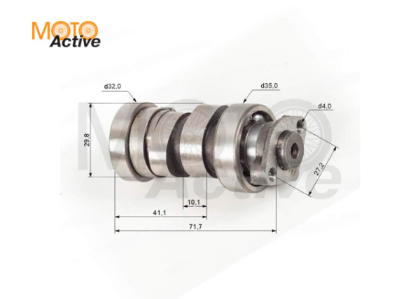Распредвал 161QMK  200см3 с реверсом