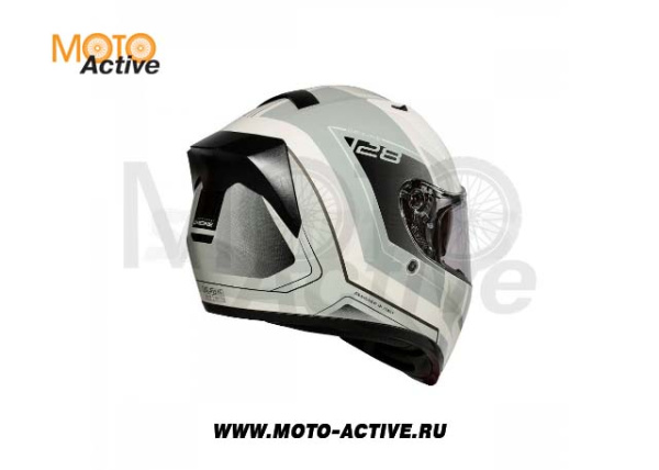 Шлем (интеграл) Origine STRADA Advanced Hi-Vis, серый/белый глянцевый