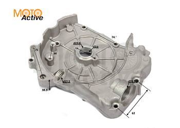 Крышка картера правая (генератора) 157QMJ 150cc