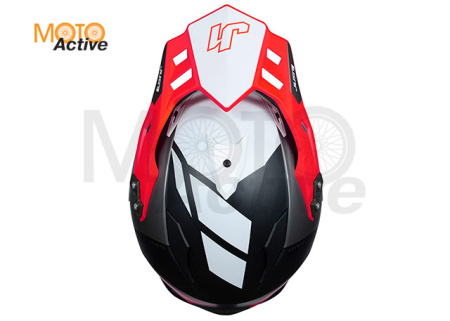 Шлем мотард JUST1 J34 PRO OuterSpace (черный/красный/белый матовый)