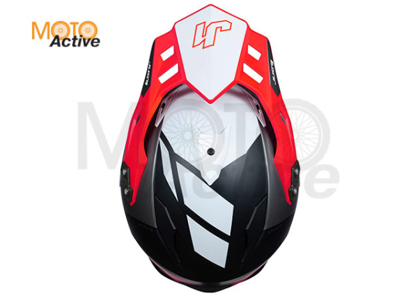 Шлем мотард JUST1 J34 PRO OuterSpace (черный/красный/белый матовый)