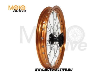 Диск 17"х1,6 передний диск. торм. аллюминий KAYO оранжевый