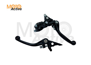 Рычаг сцепл. тормоза складные c силиконовыми накладками черные/хром