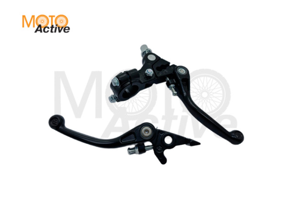 Рычаг сцепл. тормоза складные c силиконовыми накладками черные/хром