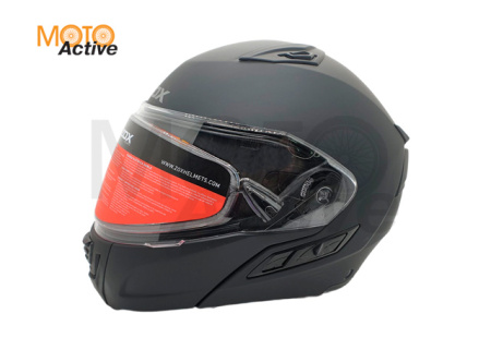 Шлем снегоходный ZOX Condor, стекло с электроподогревом, черный матовый