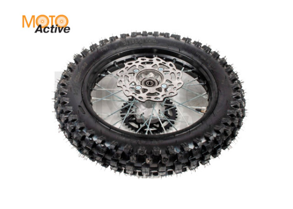 Обод задний 14" (d15mm, торм. диск 190мм,420-41) 90/100-14" сталь с резиной, черный