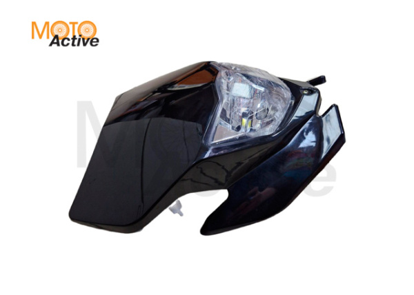 Фара с обтекателем KAYO, (лампа LED) черная