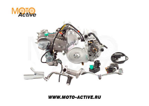 Двигатель 125см3 152FMI (52.4x55.5) полуавтомат, 1ск реверс, верхний стартер (без комплектации)