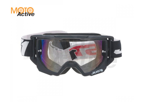 Очки для мотокросса JUST1 VITRO черные, зеркальные