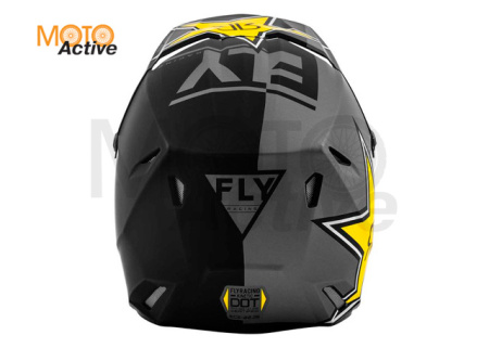 Шлем (кроссовый) FLY RACING KINETIC ROCKSTAR ECE серый/черный/желтый матовый (2020)
