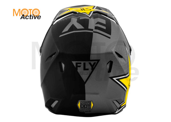 Шлем (кроссовый) FLY RACING KINETIC ROCKSTAR ECE серый/черный/желтый матовый (2020)