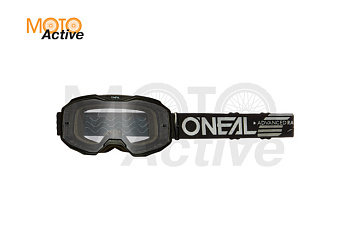 Маска кроссовая O'NEAL B-10 Solid V.24, черный, прозрачные линзы