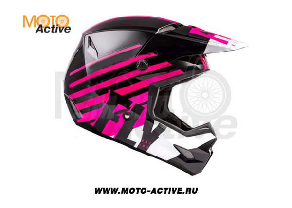 Шлем детский (кроссовый) FLY RACING KINETIC THRIVE, розовый/черный/белый (2021)