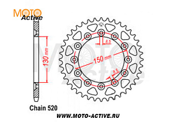 Звезда ведомая 44-520 JTR 245/2.44