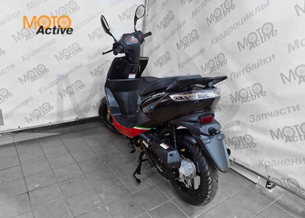 Скутер Regulmoto EAGLE 50 (LJ80QT-3L) колёса R12, Чёрный/красный